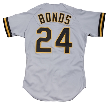 1991 Barry Bonds Game Used & Signed Pittsburgh Pirates Road Jersey (Bonds COA)